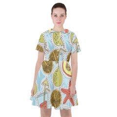 Tropical Pattern Sailor Dress
