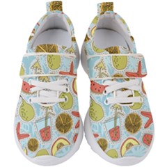 Tropical pattern Kids  Velcro Strap Shoes