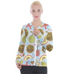 Tropical pattern Casual Zip Up Jacket