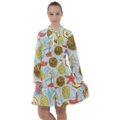 Tropical pattern All Frills Chiffon Dress