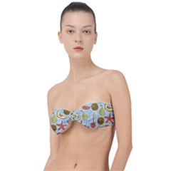 Tropical Pattern Classic Bandeau Bikini Top 