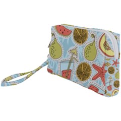 Tropical Pattern Wristlet Pouch Bag (small) by GretaBerlin