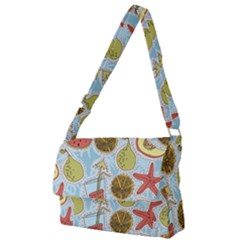 Tropical pattern Full Print Messenger Bag (L)