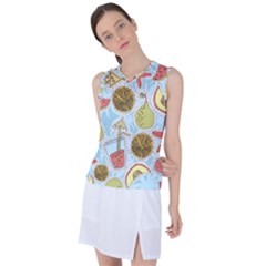 Tropical Pattern Women s Sleeveless Sports Top