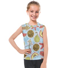 Tropical Pattern Kids  Mesh Tank Top