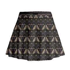 Moth pattern Mini Flare Skirt