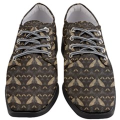 Moth Pattern Women Heeled Oxford Shoes by GretaBerlin