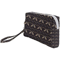 Moth Pattern Wristlet Pouch Bag (small)