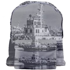 Tugboat At Port, Montevideo, Uruguay Giant Full Print Backpack by dflcprintsclothing