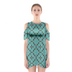 Tiles Shoulder Cutout One Piece Dress by Sobalvarro