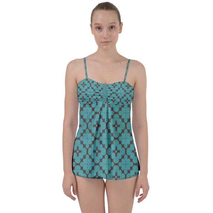 Tiles Babydoll Tankini Set