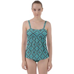 Tiles Twist Front Tankini Set by Sobalvarro