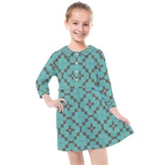 Tiles Kids  Quarter Sleeve Shirt Dress by Sobalvarro