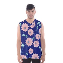 Floral Men s Basketball Tank Top by Sobalvarro