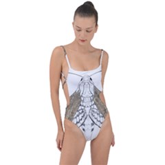 Surreal Moth At Night Tie Strap One Piece Swimsuit by GretaBerlin