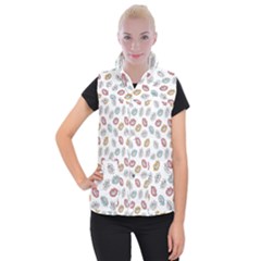 Happy Doodle Laugh Women s Button Up Vest by tmsartbazaar