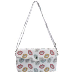 Happy Doodle Laugh Removable Strap Clutch Bag by tmsartbazaar