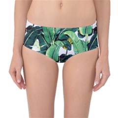 Tropical Banana Leaves Mid-waist Bikini Bottoms by goljakoff