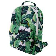 Tropical Banana Leaves Flap Pocket Backpack (small) by goljakoff