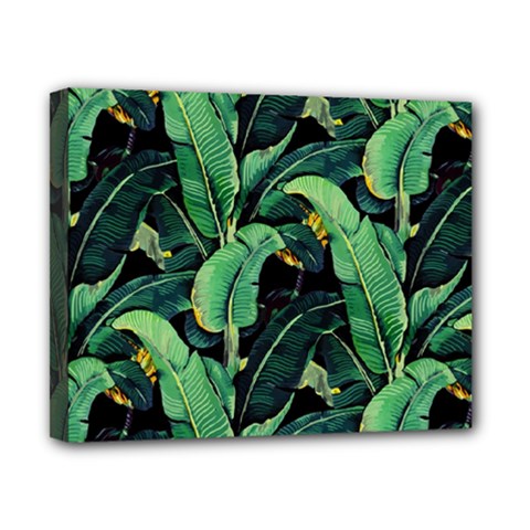 Night Tropical Banana Leaves Canvas 10  X 8  (stretched) by goljakoff