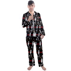 Halloween Men s Long Sleeve Satin Pyjamas Set