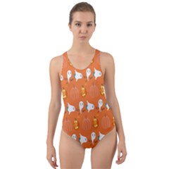 Halloween Cut-Out Back One Piece Swimsuit