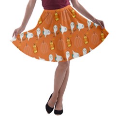 Halloween A-line Skater Skirt
