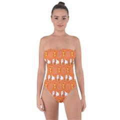 Halloween Tie Back One Piece Swimsuit