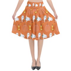 Halloween Flared Midi Skirt