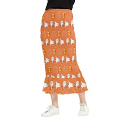 Halloween Maxi Fishtail Chiffon Skirt