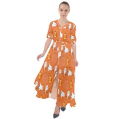 Halloween Waist Tie Boho Maxi Dress