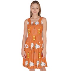 Halloween Knee Length Skater Dress With Pockets