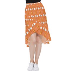 Halloween Frill Hi Low Chiffon Skirt