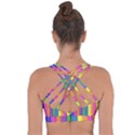 Colorful Spongestrips Cross String Back Sports Bra View2