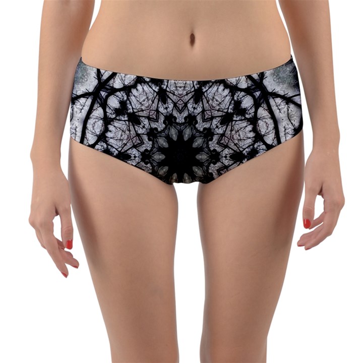 Evil Mandala  Reversible Mid-Waist Bikini Bottoms