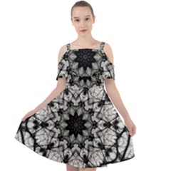 Evil Mandala  Cut Out Shoulders Chiffon Dress by MRNStudios