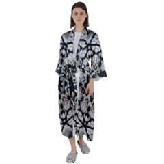 Evil Mandala  Maxi Satin Kimono by MRNStudios