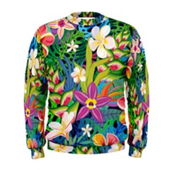 Colorful Floral Pattern Men s Sweatshirt by designsbymallika