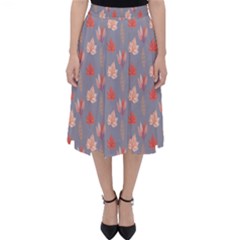 Auntumn Pretty Leaves Pattern Classic Midi Skirt