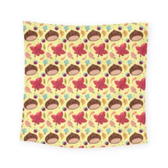 Cute Leaf Pattern Square Tapestry (small) by designsbymallika