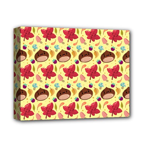 Cute Leaf Pattern Deluxe Canvas 14  X 11  (stretched) by designsbymallika