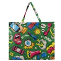 Cartoon Pattern Zipper Large Tote Bag View1