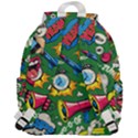 Cartoon Pattern Top Flap Backpack View3