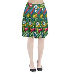 Cartoon Pattern Pleated Skirt by designsbymallika