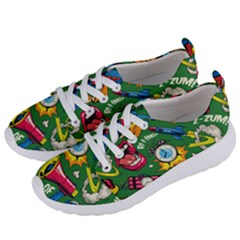 Cartoon Pattern Women s Lightweight Sports Shoes by designsbymallika