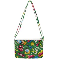 Cartoon Pattern Double Gusset Crossbody Bag by designsbymallika