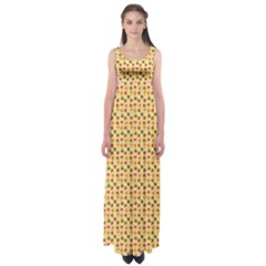 Autumn Leaves Tile Empire Waist Maxi Dress by DithersDesigns