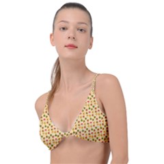 Autumn Leaves Tile Knot Up Bikini Top by DithersDesigns