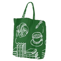 Books And Baked Goods Pattern Giant Grocery Tote by DithersDesigns