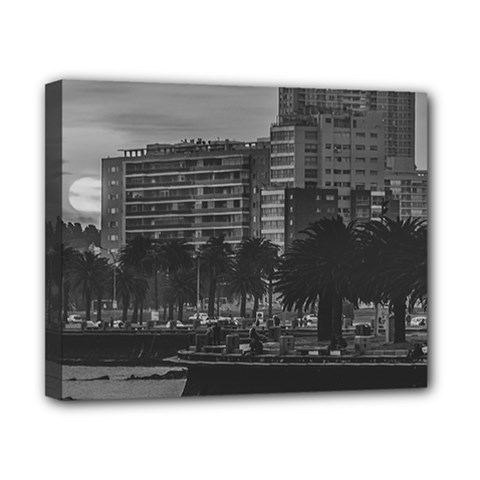 Sunset Coastal Urban Scene, Montevideo, Uruguay Canvas 10  X 8  (stretched) by dflcprintsclothing